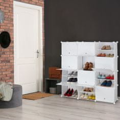 UNBRANDED Bela omarica za čevlje s 24 predelki 