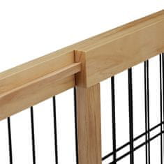 UNBRANDED Varnostna zložljiva vrata iz naravnega lesa 
