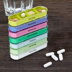 UNBRANDED Škatla za tablico z žepom 7 dni 4 predelki 