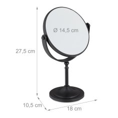 UNBRANDED Povečevalno ogledalo črno 