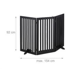 UNBRANDED Črna varnostna vrata z vrati 92 cm 