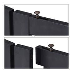 UNBRANDED Črna varnostna vrata z vrati 92 cm 