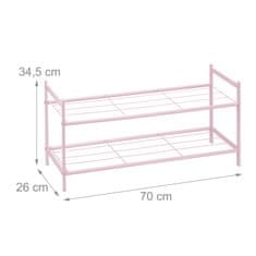 UNBRANDED Polica za čevlje v roza barvi 