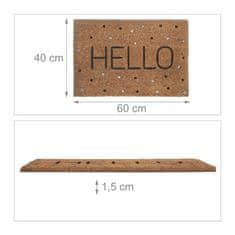 UNBRANDED Predpražnik iz kokosovih vlaken "Hello" 