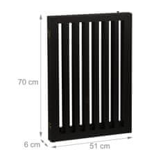 UNBRANDED Črna varnostna vrata z vrati 70 cm 