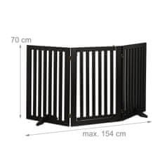UNBRANDED Črna varnostna vrata z vrati 70 cm 