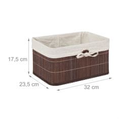 UNBRANDED Set 4 košar za shranjevanje iz bambusa 
