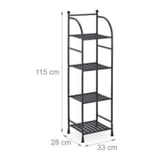 UNBRANDED Ozek talni regal s 4 policami 