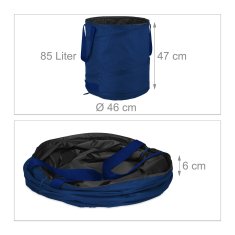 UNBRANDED 3 kos. vrtne vreče 85-litrske modre 