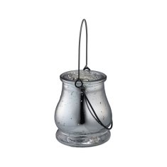 UNBRANDED Set 12 steklenih svetilk v srebrni barvi 