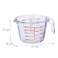 UNBRANDED Merilni vrč v steklu 1000 ml 