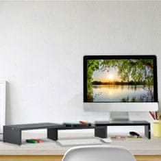 UNBRANDED Črno stojalo za 2 monitorja 