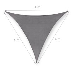 UNBRANDED Sun sail polietilensko trikotno sivo 