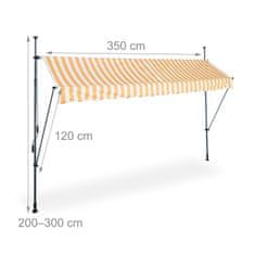 UNBRANDED Balkonska tenda 