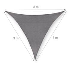 UNBRANDED Sun sail polietilensko trikotno sivo 