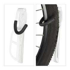UNBRANDED Set 4 stenskih držal za kolo v beli barvi 