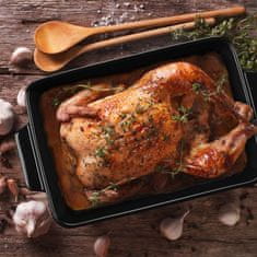 UNBRANDED Keramična oblika za pečico Set 3 črnih 