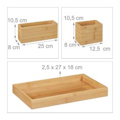 UNBRANDED 4-delni namizni set za shranjevanje 