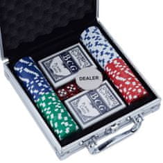 UNBRANDED Kovček za poker s 100 žetoni 