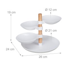 UNBRANDED etagere v 4 etažah Plastika in les 