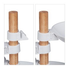 UNBRANDED etagere v 4 etažah Plastika in les 