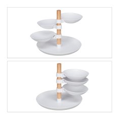 UNBRANDED etagere v 4 etažah Plastika in les 