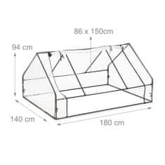 UNBRANDED Rastlinjak PVC z velikimi vrati 