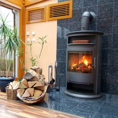 UNBRANDED Kamin 5 delni v sivi/srebrni barvi 