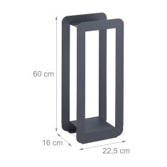 UNBRANDED Kamin 5 delni v sivi/srebrni barvi 