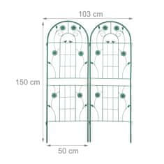 UNBRANDED Rešetka 150 cm set 2 zelenih 