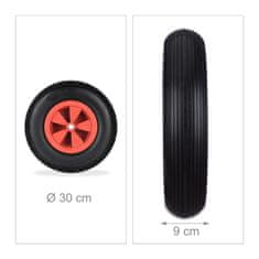 UNBRANDED Kolo za samokolnico 3.50-6 v črni/rdeči barvi 