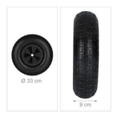 UNBRANDED Kolo za samokolnico 4.00-6 v črni barvi 