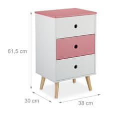 UNBRANDED Otroška komoda s 3 predali 