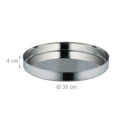 UNBRANDED Servirni pladenj v srebrni barvi 