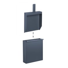 UNBRANDED Pepelnik z lopatko v antracitni barvi 