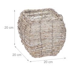 UNBRANDED Kvadratni cvetlični lonec - set 2 kom 