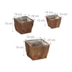 UNBRANDED Cvetlični lonec - set 3 kom 
