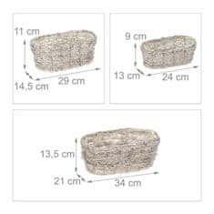 UNBRANDED Ovalni cvetlični lonec - set 3 kom 