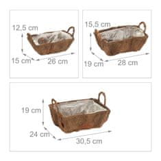 UNBRANDED Balkonski zaboj za rože Set 3 kom 