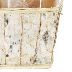 UNBRANDED Kvadratni cvetlični lonček Birch Set 4 