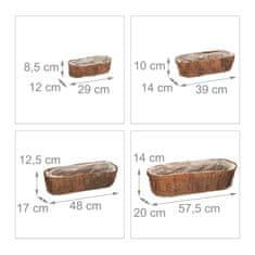 UNBRANDED Podolgovata škatla za rože Set 4 