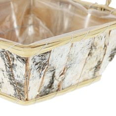 UNBRANDED Kvadratni cvetlični lonček Birch Set 3 