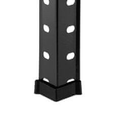 UNBRANDED Črne robustne police s 4 nivoji 