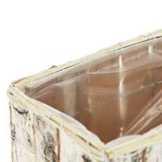 UNBRANDED Podolgovat cvetlični lonec Breza Set 3 kom 