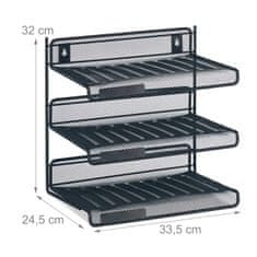 UNBRANDED Kovinski predal za dokumente s 3 predelki 