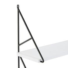 UNBRANDED Odprta stenska polica s 3 policami 