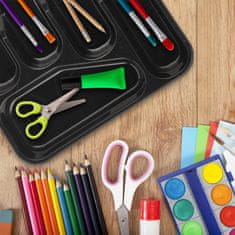 UNBRANDED Komplet 2 črnih pladnjev za jedilni pribor 