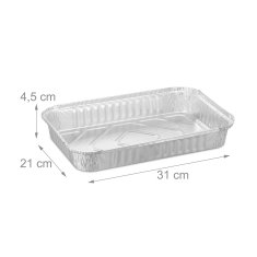 UNBRANDED Aluminijasta posoda za žar, set 25 kom 