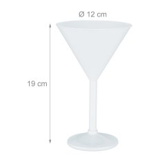 UNBRANDED Plastični kozarec za Martini, set 6 kos 