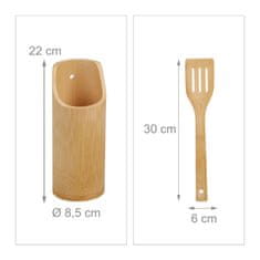 UNBRANDED set kuhinjskih pripomočkov iz 6 delov Bambus 
